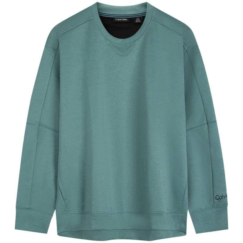 CK/Calvin Klein Solid Outdoor Casual Crewneck Sweatshirt Flying Spring Green 4MF3W313340