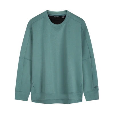 CK/Calvin Klein Solid Outdoor Casual Crewneck Sweatshirt Flying Spring Green 4MF3W313340