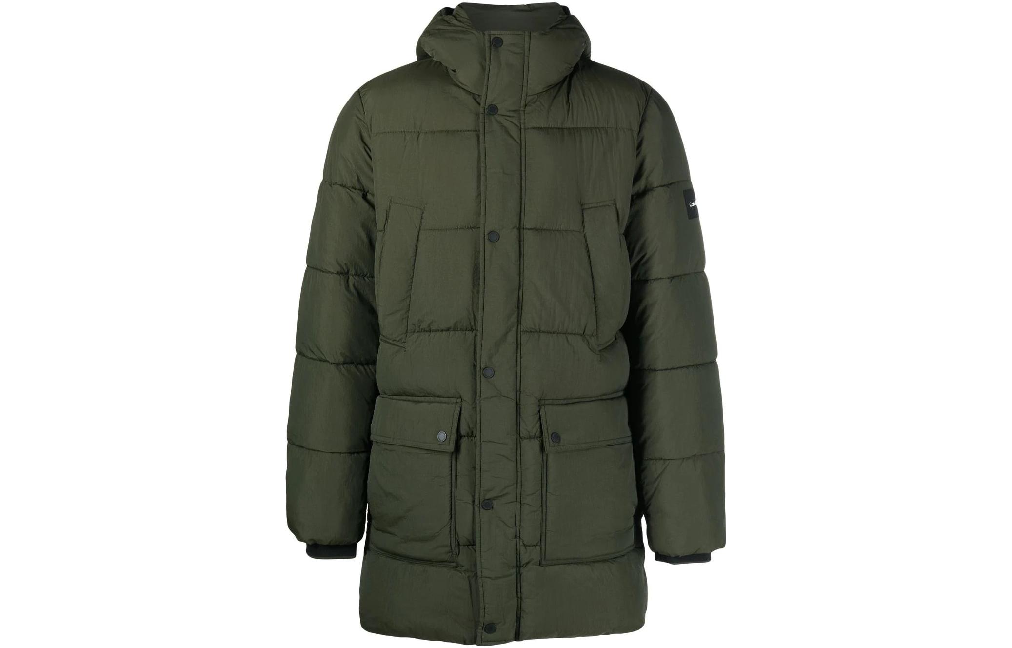 CK/Calvin Klein Solid Single-Breasted Jacket Olive Green K10K110335-MRZ