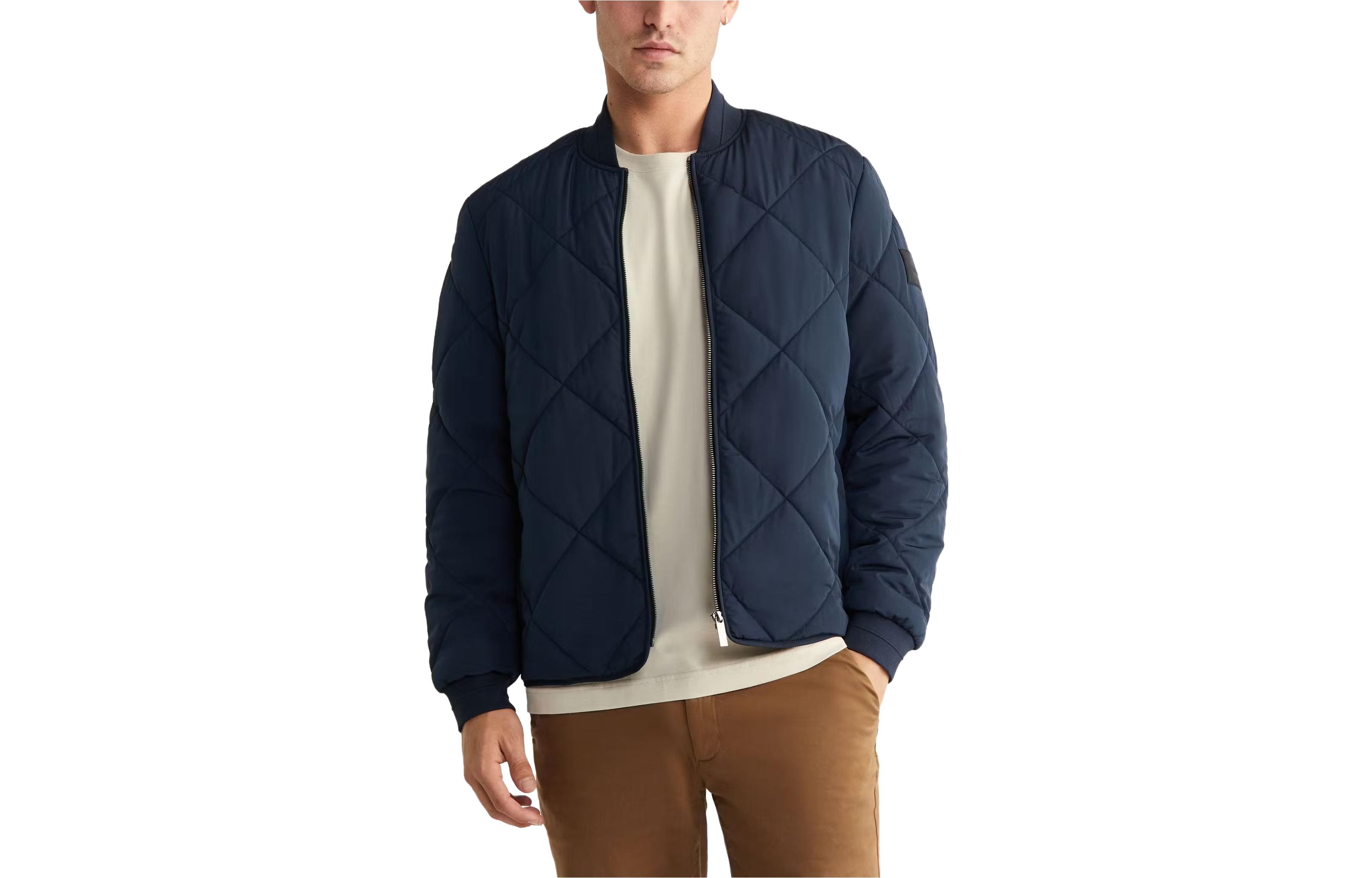 CK/Calvin Klein Solid Zip-Up Jacket Navy Blue K10K110328-DW4