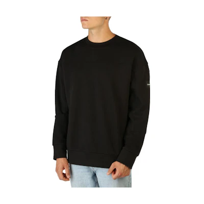 CK/Calvin Klein SS22 Black Solid Logo Crewneck Sweatshirt K10K109708-BEH