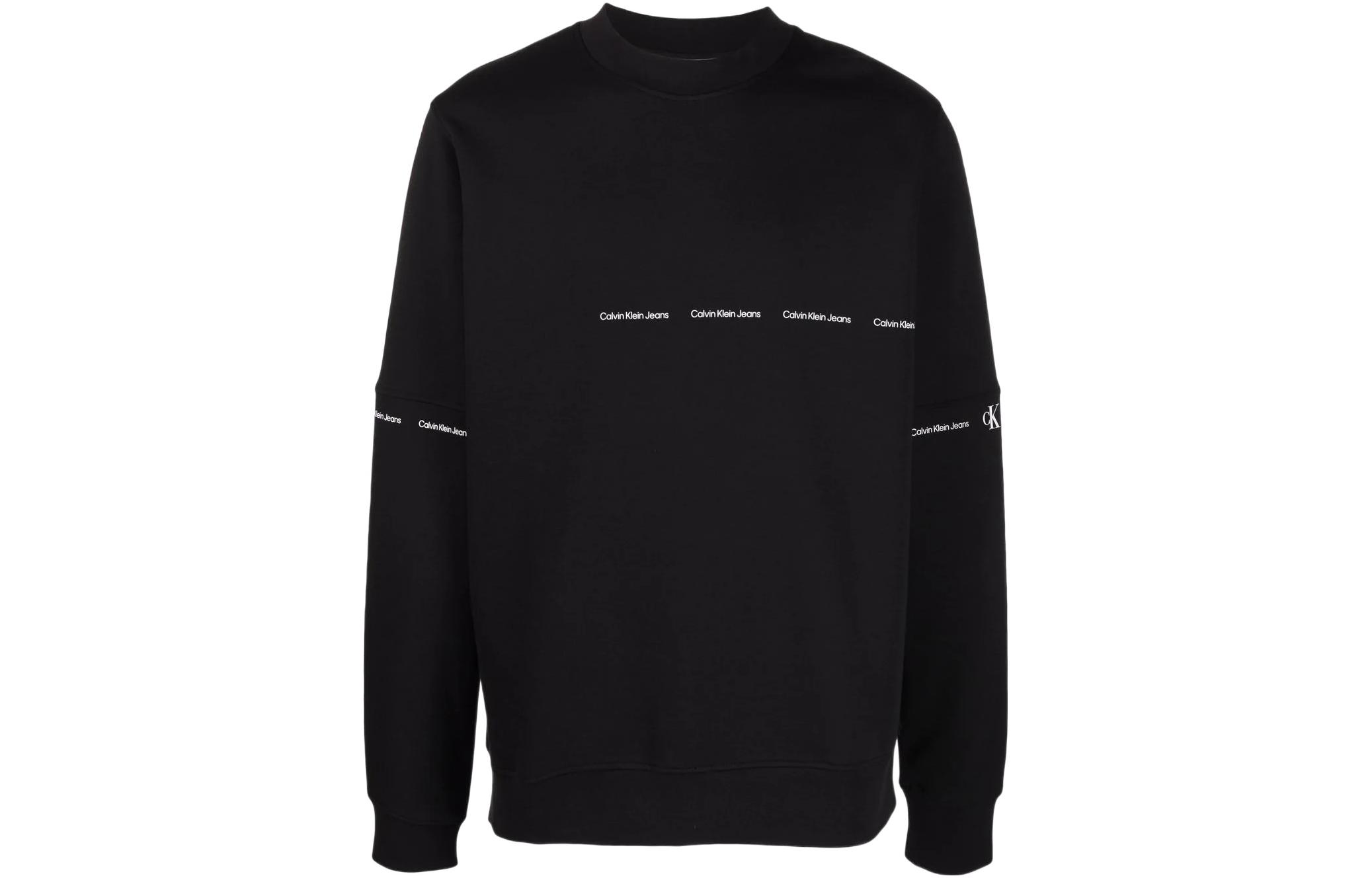 CK/Calvin Klein SS22 Logo Printed Crewneck Sweatshirt Men’s Black J30J319700BEH