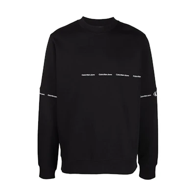 CK/Calvin Klein SS22 Logo Printed Crewneck Sweatshirt Men’s Black J30J319700BEH