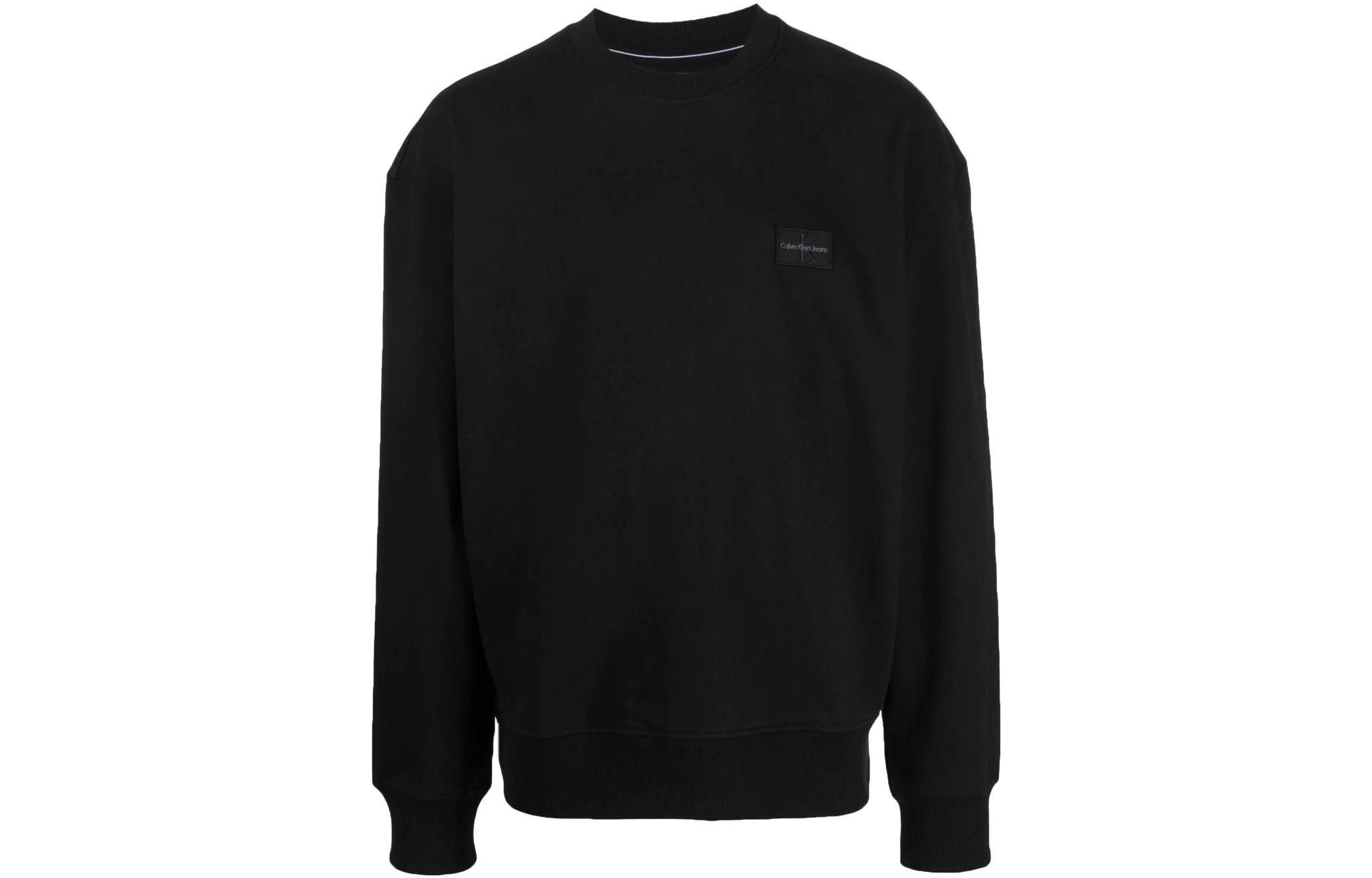 CK/Calvin Klein SS23 Black Solid Long Sleeve Sweatshirt J30J321544-BEH