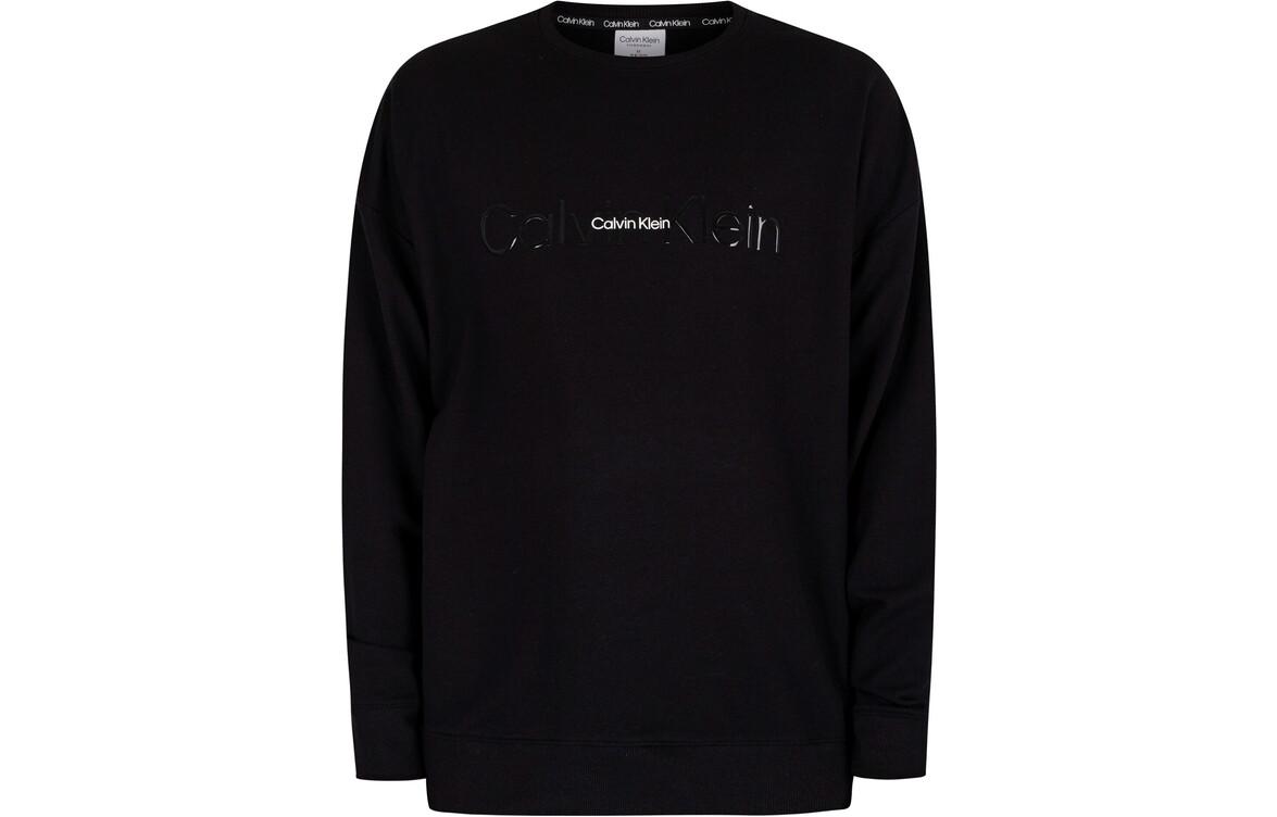 CK/Calvin Klein SS23 Logo Print Crewneck Sweatshirt Black NM2352E