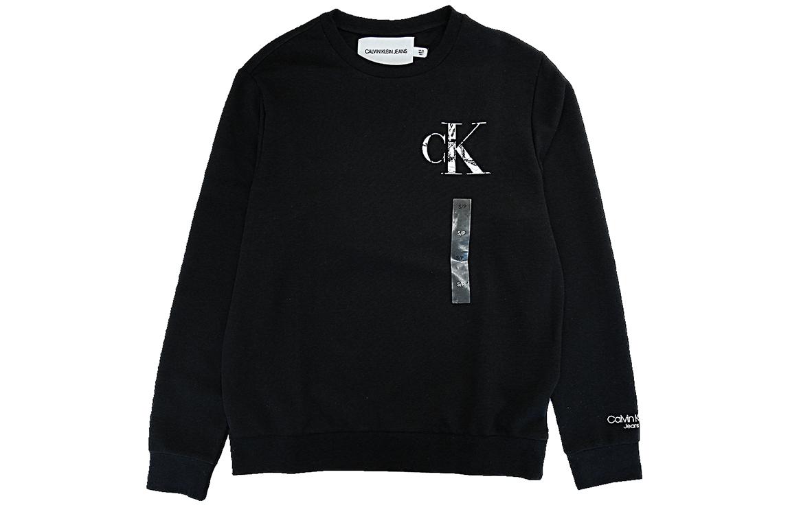 CK/Calvin Klein Unisex Black Logo Print Crewneck Sweatshirt 21650931-540