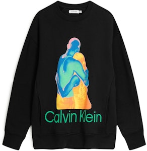 CK/カルバン・クライン ユニセックス パターン クルーネック 長袖 スウェット ブラック 40800STBAE Order CK/カルバン・クライン ユニセックス パターン クルーネック 長袖 スウェット ブラック 40800STBAE