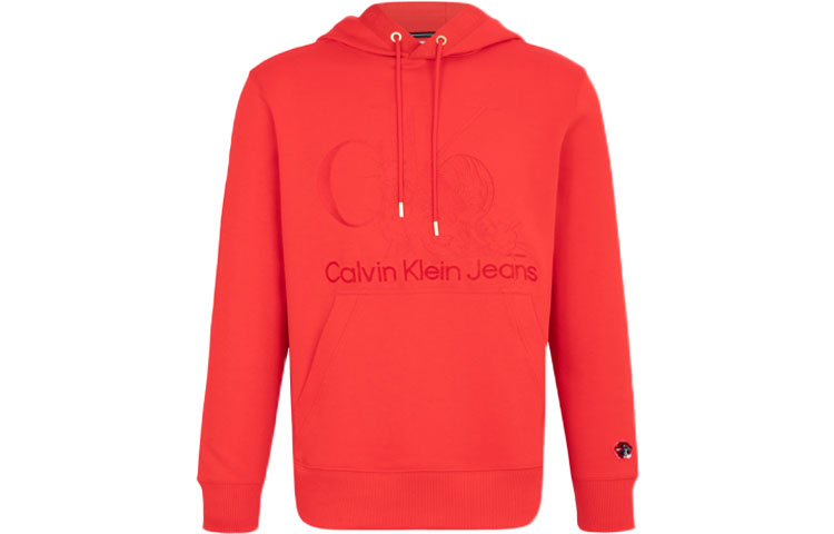 CK Calvin Klein Year of the Tiger Logo Embroidered Red Hoodie Unisex Limited Edition J400115-XAT