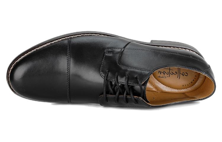 Shop Clarks Becken Cap 'Black Leather' 26123139