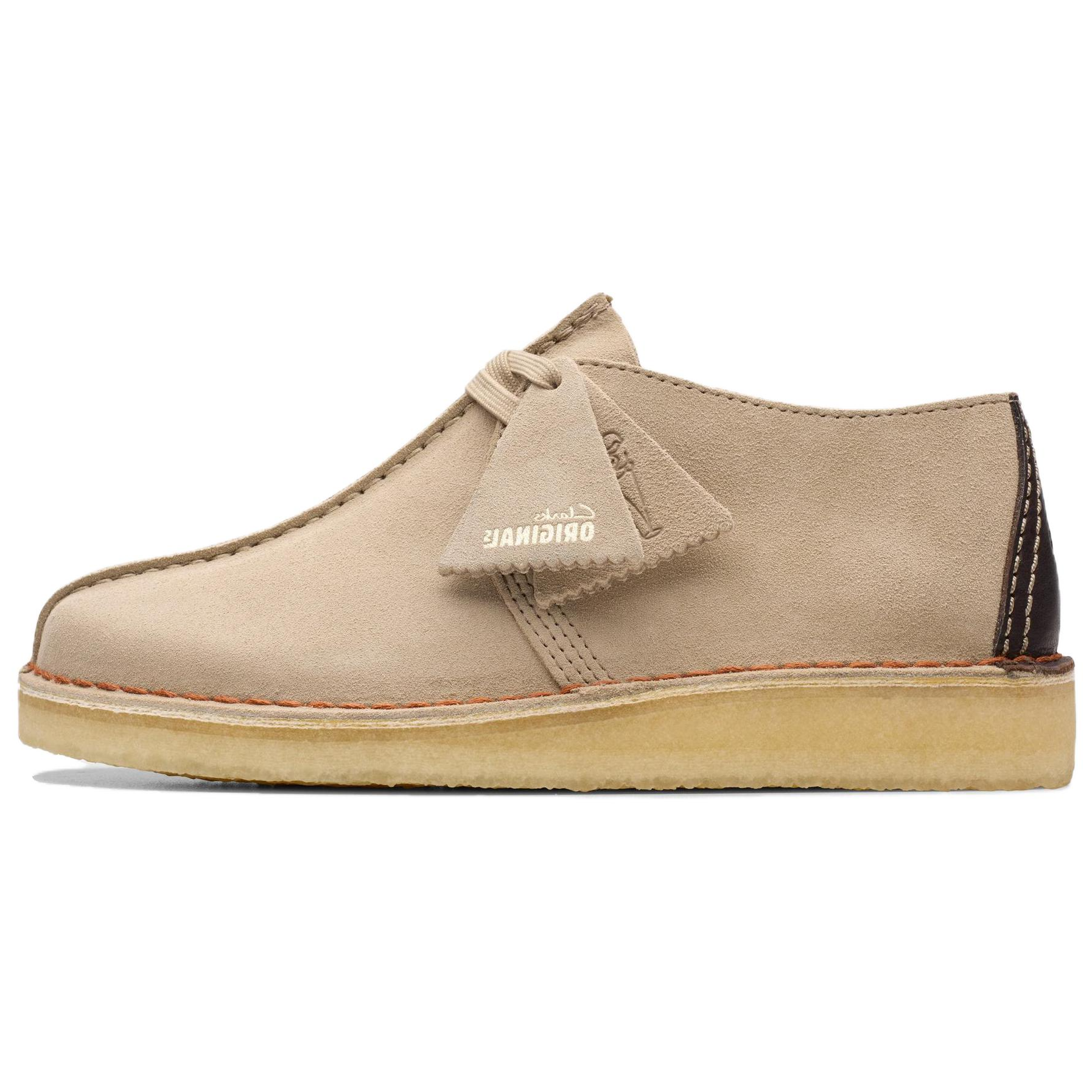 Clarks Casual Shoes Suede Leather Comfort Simple Design Sand Color 26178478
