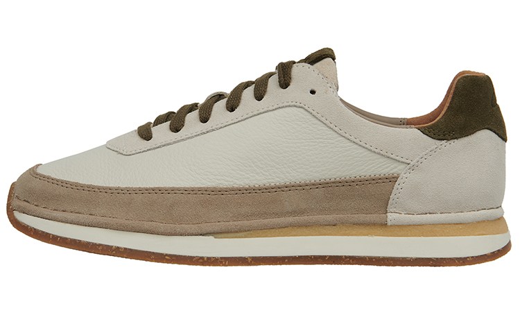 Clarks CraftRun Lace Retro Casual Running Shoes Beige Men’s Sneakers. 261657787