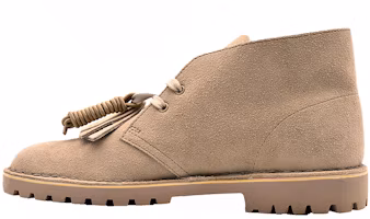 Clarks Desert Rock Suede Leather Short Boots with Lace Charm - Sand Color 261627047 Clarks Desert Rock Suede Leather Short Boots with Lace Charm - Sand Color 261627047