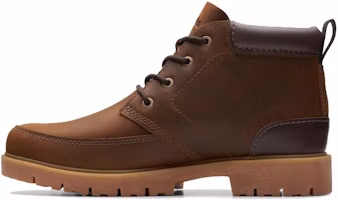 Clarks Leather Round Toe Lace-Up Ankle Boots Brown 26173452 Clarks Leather Round Toe Lace-Up Ankle Boots Brown 26173452