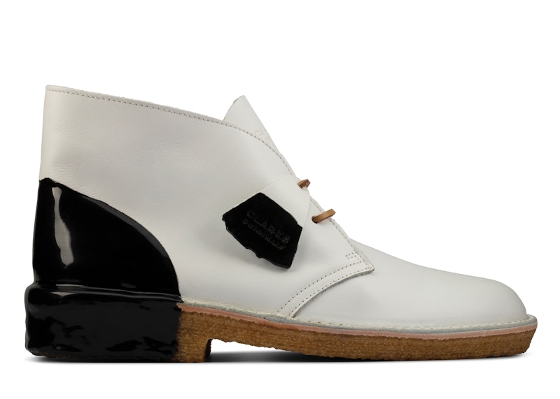 Clarks Originals Desert Boot White Black 26159092