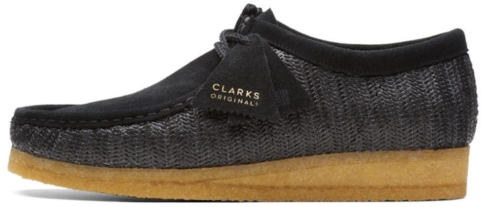 Clarks Originals Wallabee 黑色拉菲草材质 26165512 Buy Clarks Originals Wallabee 黑色拉菲草材质 26165512