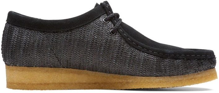 Clarks Originals Wallabee 黑色拉菲草材质 26165512 Order Clarks Originals Wallabee 黑色拉菲草材质 26165512