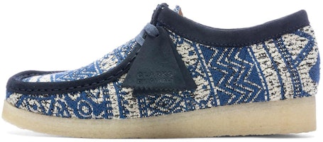 Clarks Originals Wallabee Boot Blue Fabric 26166649 Clarks Originals Wallabee Boot Blue Fabric 26166649
