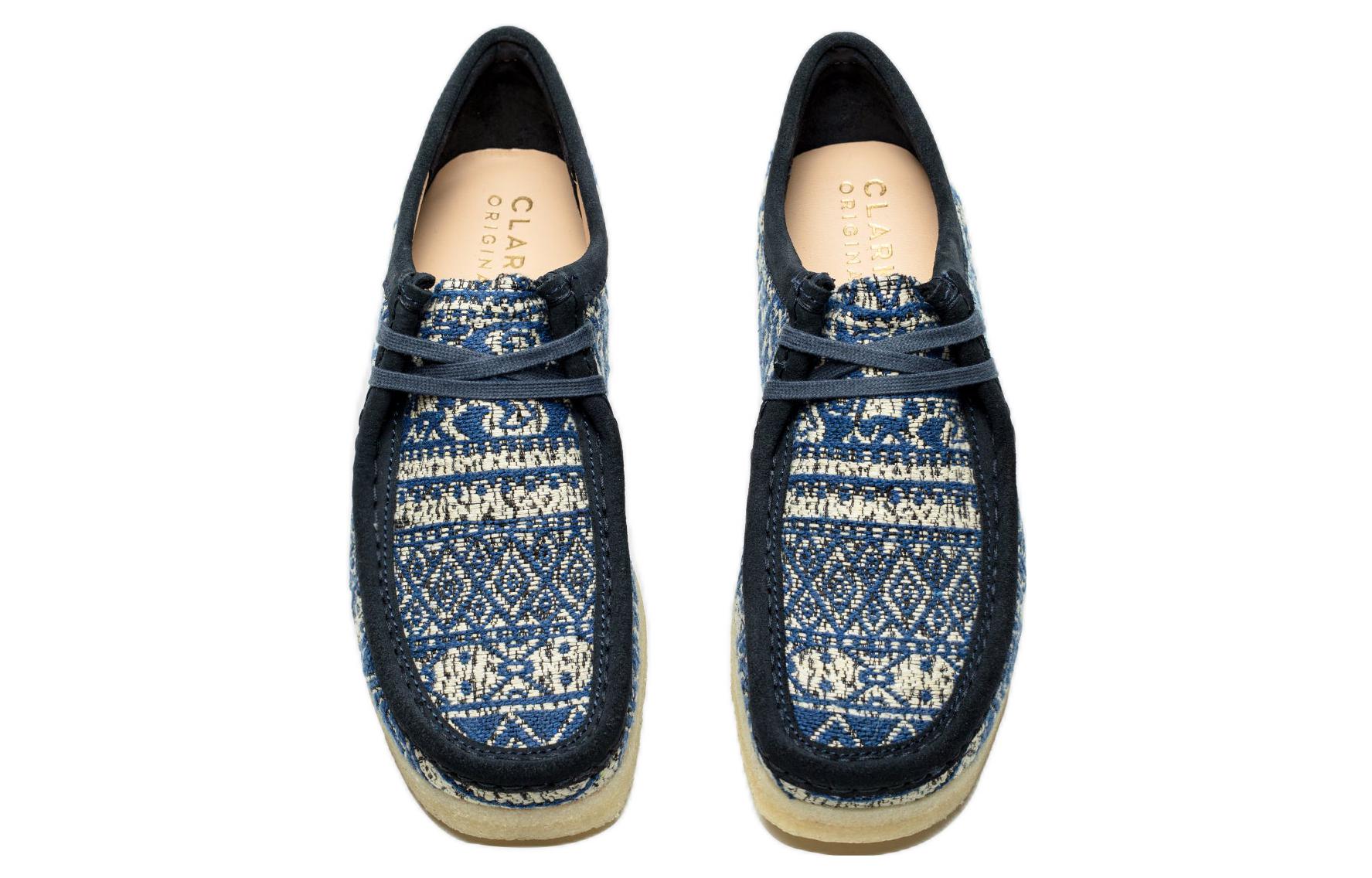 Lookbook Clarks Originals Wallabee Boot Tissu Bleu 26166649