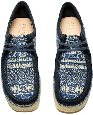 Clarks Originals Wallabee Boot Tissu Bleu 26166649 Lookbook Clarks Originals Wallabee Boot Tissu Bleu 26166649