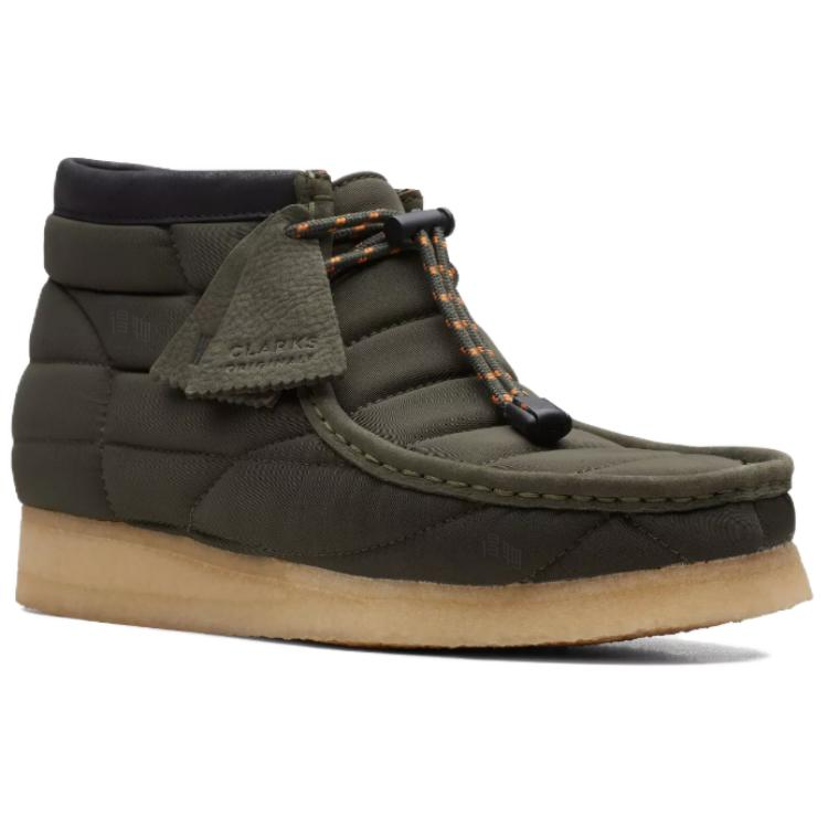 Lookbook Clarks Originals Wallabee Bottes Kaki Matelassées 26168800