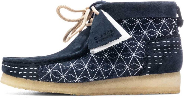 Clarks Originals Wallabee Boot Navy Sashiko Lelaki 26169152 Buy Clarks Originals Wallabee Boot Navy Sashiko Lelaki 26169152