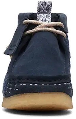 Clarks Originals Wallabee Boot Navy Shashiko 26169152 Lookbook Clarks Originals Wallabee Boot Navy Shashiko 26169152
