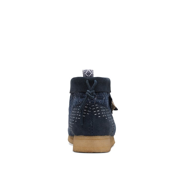 Purchase Clarks Originals Wallabee Boot Navy Sashiko Lelaki 26169152