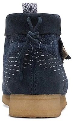 Clarks Originals Wallabee Boot Navy Sashiko Lelaki 26169152 Purchase Clarks Originals Wallabee Boot Navy Sashiko Lelaki 26169152
