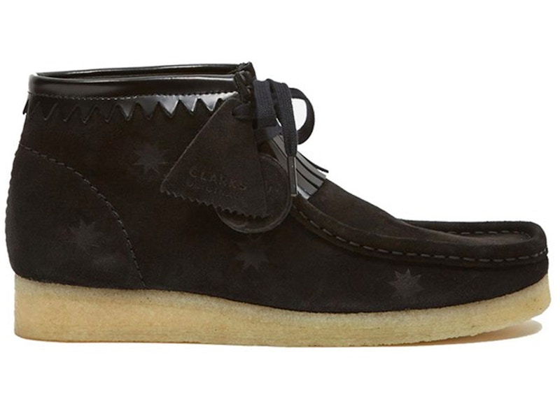 Clarks Originals Wallabee Cup Goodhood Black Suede Stars