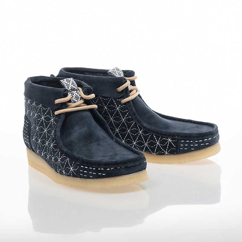 Order Clarks Wallabee Boot (Japanese Embroidery) Plain blue CLM69152R