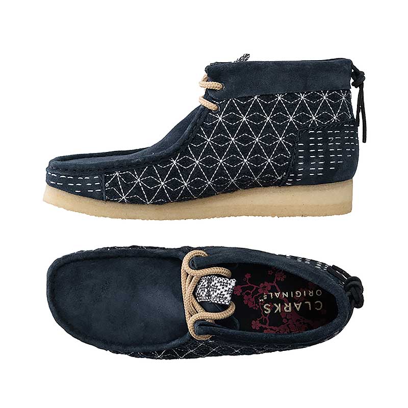 Purchase Clarks Wallabee Boot (Japanese Embroidery) Plain blue CLM69152R