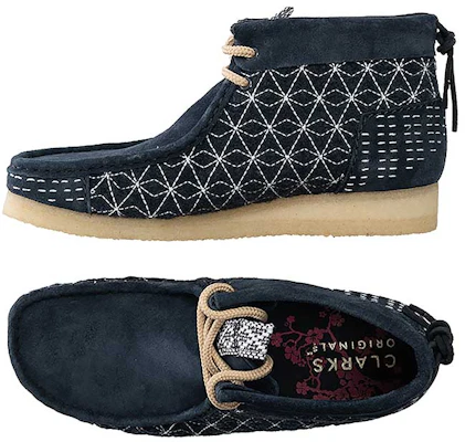 Clarks Wallabee Boot Bordir Jepang Warna Biru Polos CLM69152R Purchase Clarks Wallabee Boot Bordir Jepang Warna Biru Polos CLM69152R