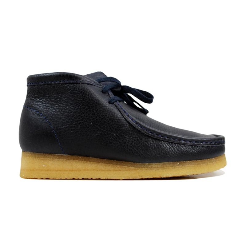Clarks Wallabee Boot Navy Leath 26103603