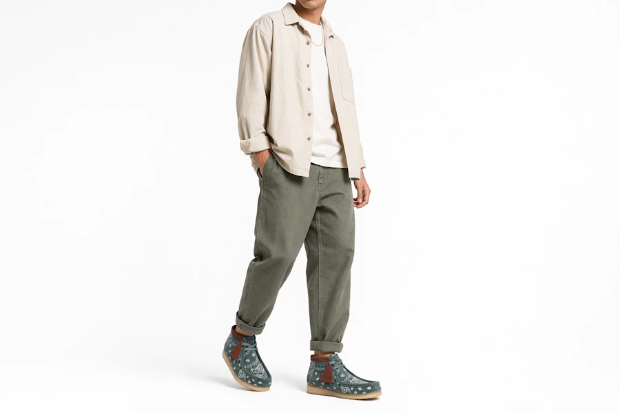 Clarks Wallabee Boots '綠色佩斯利' 26168803 Order Clarks Wallabee Boots '綠色佩斯利' 26168803