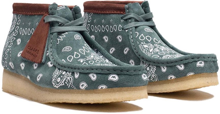 Clarks Wallabee Boots 'Green Paisley' 26168803 Lookbook Clarks Wallabee Boots 'Green Paisley' 26168803