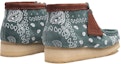 Shop Clarks Wallabee Boots 'Green Paisley' 26168803