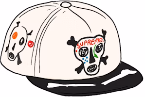 Clayton Patterson x Supreme Skulls 5-Panel Stone Clayton Patterson x Supreme Skulls 5-Panel Stone