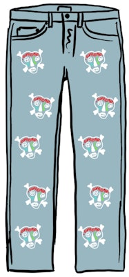 Clayton Patterson x Supreme Skulls Sulaman Jeans Biasa Biru. Buy Clayton Patterson x Supreme Skulls Sulaman Jeans Biasa Biru.