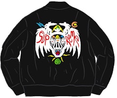 Clayton Patterson x Supreme Skulls Embroidered Velvet MA-1 Black Clayton Patterson x Supreme Skulls Embroidered Velvet MA-1 Black