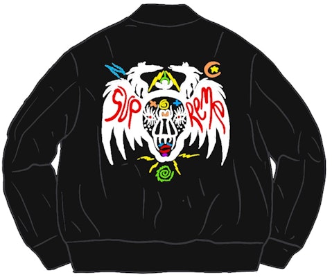 克萊頓·帕特森 x Supreme 刺繡骷髏頭天鵝絨 MA-1 黑色 Buy 克萊頓·帕特森 x Supreme 刺繡骷髏頭天鵝絨 MA-1 黑色