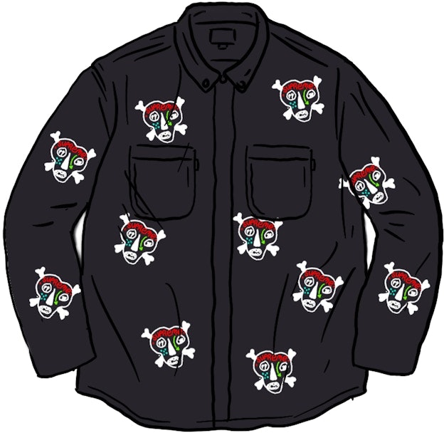 clayton-patterson-x-supreme-skulls-embroidered-work-shirt-black