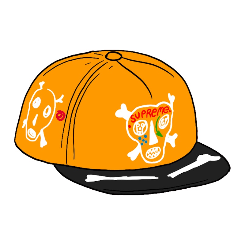Clayton Patterson x Supreme Skulls Skulls 5-Panel Orange