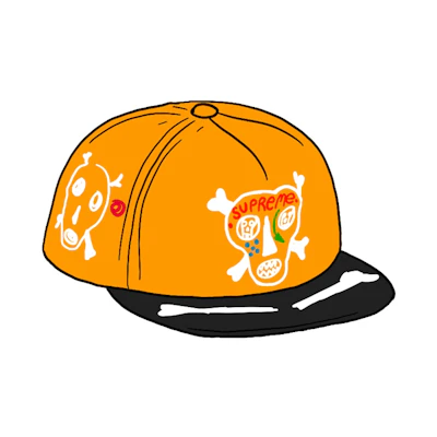 Clayton Patterson x Supreme Skulls Skulls 5-Panel Orange