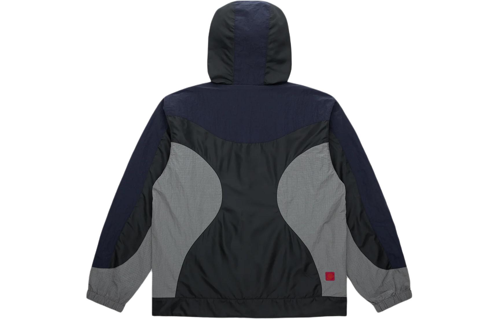 Lookbook CLOT 컬러블록 지퍼 후드 재킷 - 블랙 CLJK24S40007BK