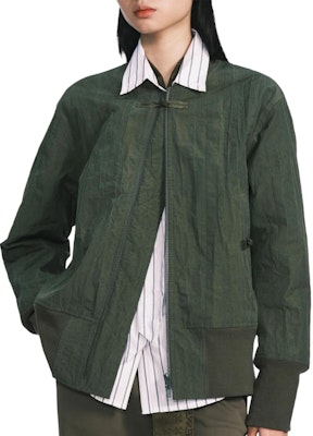 CLOT 橄欖綠純色拉鍊外套 CLJK24S40011OL Shop CLOT 橄欖綠純色拉鍊外套 CLJK24S40011OL