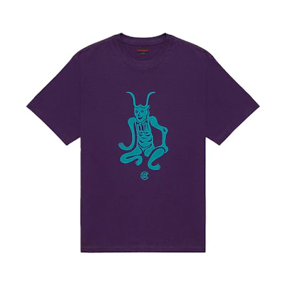 CLOT Abstract Graphic Unisex Crewneck Purple Short Sleeve T-Shirt CLTE23F10002