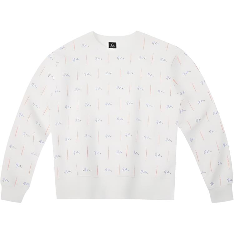 CLOT All-Over Print White Sweatshirt - Chinese Series Tee CTCN20FCN305-WH