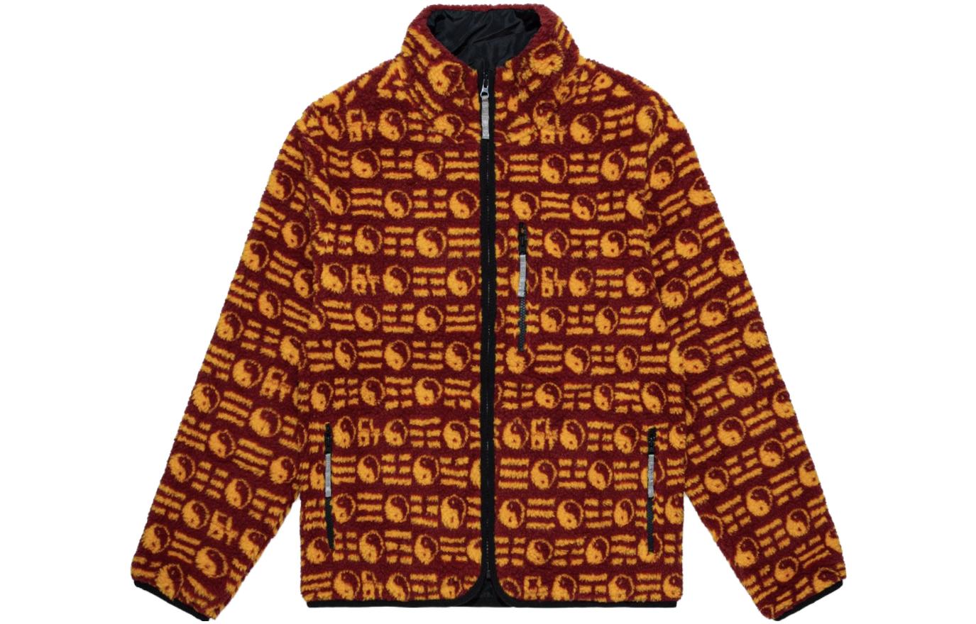 CLOT All-Over Print Zip-Up Relaxed Long Sleeve Jacket Unisex Light Brown CLJK21F40003