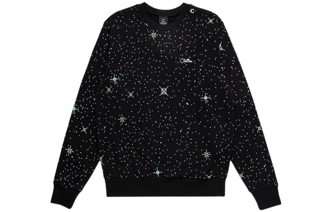 CLOT All-Over Star Print Unisex Sweatshirt - Black CTSS22FW3006