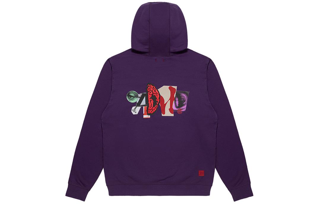 CLOT Ancestral Ties FW23 Purple Oversized Hoodie Long Sleeve Sweatshirt Men CLHD23F30008